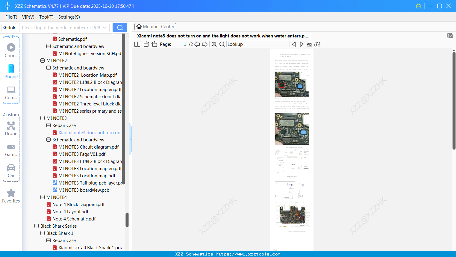 Xiaomi Note3 Does Not Turn On And The Light Does Not Work When Water Enters